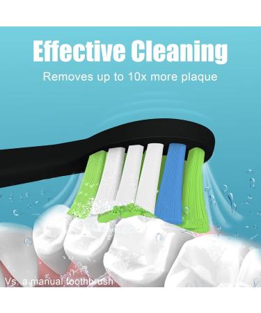 Replacement Toothbrush Heads for Philips Sonicare DiamondClean & ProtectiveClean | 16 Black Heads Compatible with C2 4100 6100 6500 5100 - International Shipping Available - Buy Online on GoSupps.com