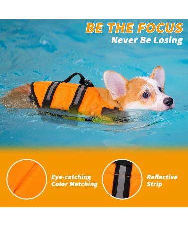 Dog Chimney Reflective Life Jacket | Adjustable Pet Lifebuoy for Swimming Boating & Canoeing - Summer Swimwear - Buy Online on GoSupps.com