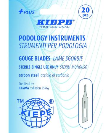 Kiepe Professional Manicure Pedicure Gouge Blade No. 8 Steel 20 Pieces - Buy Online on GoSupps.com