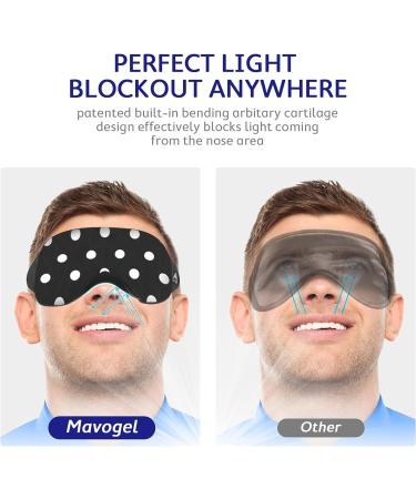 Mavogel Cotton Sleep Mask - Soft Eye Cover for Men & Women | Light Blocking Night Eyemask for Sleeping Yoga Nap & Meditation | Includes Travel Pouch (Dot Style - Buy Online on GoSupps.com