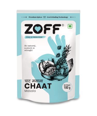 ZOFF Chaat Masala (100g | 3.5oz) Seasoning | Vegan | Preservative Free | All Natural & No Artifical Ingredients | Authentic Indian Spice Blend