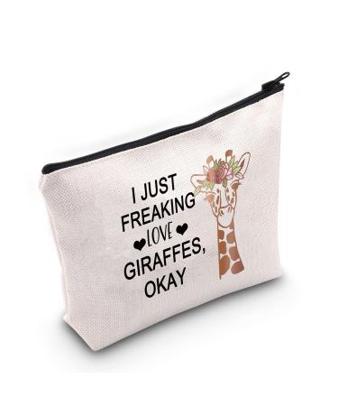 Giraffe Design Cosmetic Bag Gift for Giraffe Lovers Giraffes Gift U.giraffes Ok