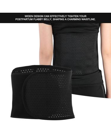 High-Quality Abdominal Belt for Postpartum Recovery | Elastic Adjustable & Supportive | Perfect for Tightening Stomach & Lumbar Support (Black) - Buy Online on GoSupps.com