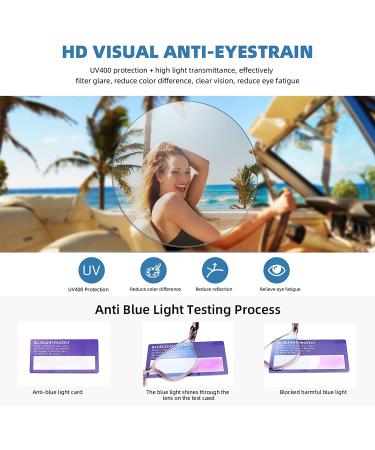 JAWSOCK 4 Pack Blue Light Blocking Reading Glasses for Women Men - Fashion Square Computer Readers with Anti-Eyestrain Technology - 3.5x Magnification - 4 Pack Mix Color - Buy Online on GoSupps.com