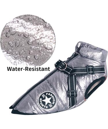 Oncpcare 2-in-1 Winter Jacket for Large Dogs | Warm Padded Vest for Cold Weather | 3XL Silver Dog Clothing - Buy Online on GoSupps.com