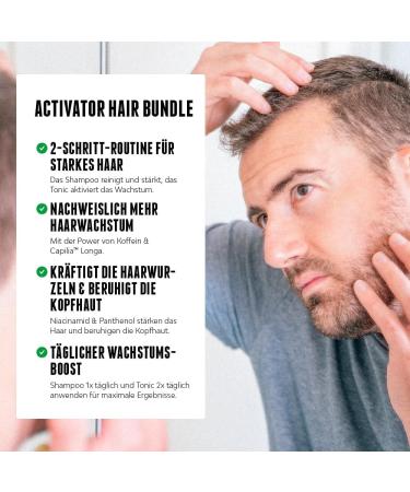 Brooklyn Soap Company Activator Hair Bundle Shampoo 200 ml & Hair Tonic 100 ml stimulate hair growth and prevent hair loss hair growth set for daily hair care - Buy Online on GoSupps.com