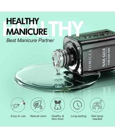 TOMICCA 4-in-1 Gel Nail Glue Set for Acrylic & False Nails - Super Strong Formula for Nail Polish UV/LED Lamp Cure - 2PCS 15ml - Buy Online on GoSupps.com