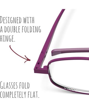 Buy IF Compact Lenses Readers - Slim Flat-Folding Unisex Reading Glasses in Orchid +1.5 - International Shipping - Buy Online on GoSupps.com
