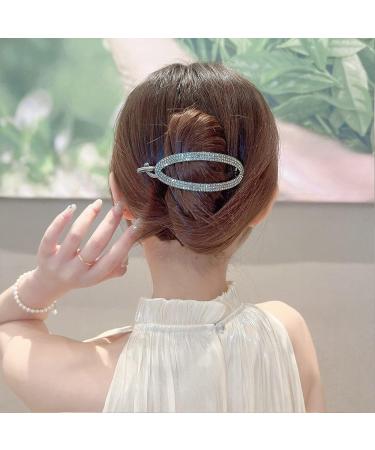 French Crystal Twist N Clip 3PCS Non Slip Hair Barrettes - Strong Clamp Jaw Claws for Women - Buy Online on GoSupps.com