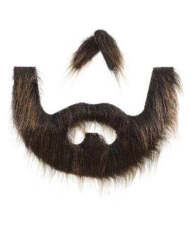 BIUDECO 1 Set Beard Dress up Christmas Santa Claus Beard Mustache Sticker Beard Prop Beard Costume Plush