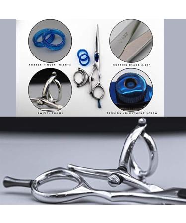 Suvorna Professional Hairdressing Scissors 6.25 inch With Double Swivel Thumb Ring Hair Scissors Japanese Scissors For Hair Cutting Razor Sharp Barber Scissors Blades Adjustable Hairdresser Scissors - Buy Online on GoSupps.com