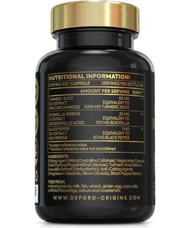 Premium Turmeric Boswellia Capsules 3000mg with Black Pepper | High Strength Formula | 60 Capsules | Made in UK | Joint Support - Buy Online on GoSupps.com
