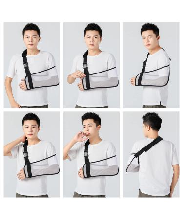 Mesh Arm Sling - Shoulder Immobilizer Brace for Broken Arm - White Support for Injury - Men, Women, Teenagers, Adults - Buy Online on GoSupps.com