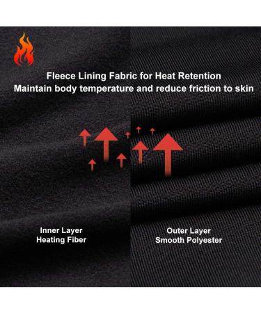Mancyfit Boys Thermal Fleece Lined Long Sleeve Underwear - Black, Medium - Buy Online on GoSupps.com
