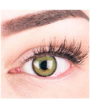 Glamlens colored green contact lenses Mirel green strongly covering natural silicone comfort lenses -1 pair (2 pieces) with strength -1.50 diopttria -1.5 dioptria 8.6 millimeters 14.00 millimeters 2.0 - Buy Online on GoSupps.com