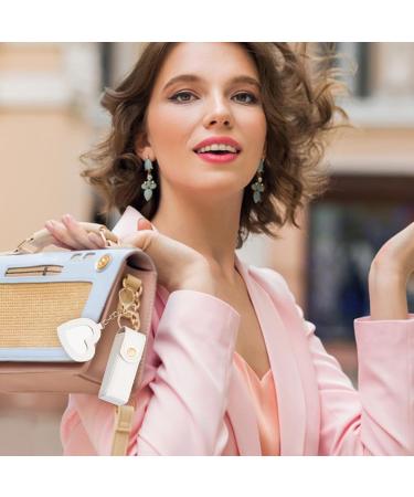 Lipstick case Travel kit Trendy PU leather lipstick organizer with a New Year's love pendant for lipstick and lip gloss white. See description. - Buy Online on GoSupps.com