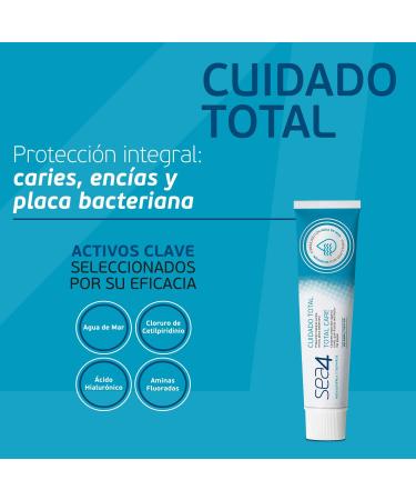 Blue Sea Laboratories Sea4 Toothpaste for daily use full protection antistatic antiplaque antibacterial protection and gum protection formulated with seawater 75 ml blue 303816 - Buy Online on GoSupps.com