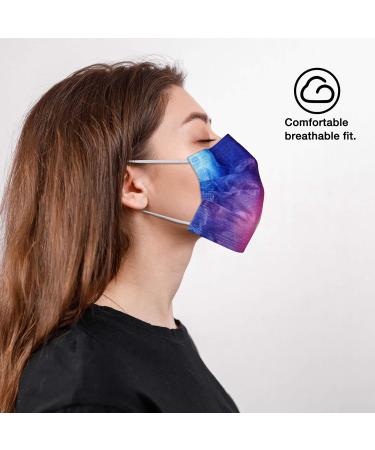 NU R 10pcs Tie Dye 3 Ply Disposable Face Mask with Filter Layer and Elastic Earloop - TIE & DYE-003 | Retail Sealed Bags - Buy Online on GoSupps.com