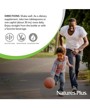 NaturesPlus Liquilicious Vitamin C Liquid 1000mg - 8oz Orange Lemon Bioflavonoids Antioxidant - Vegetarian Gluten-Free - Buy Online on GoSupps.com