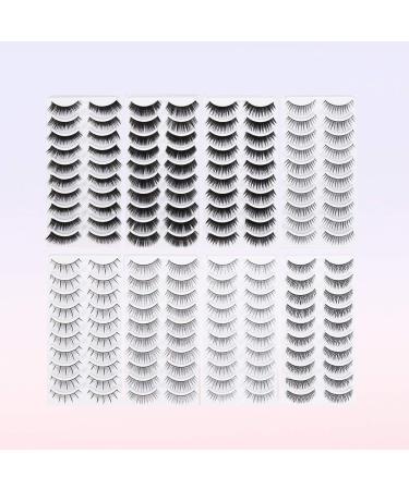 Lurrose 160 Pairs Natural False Eyelashes Set - Professional Long Fake Eyelashes Pack | 8 Styles for Stunning Makeup - Buy Online on GoSupps.com