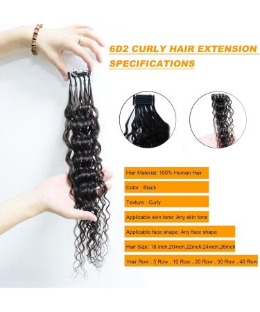 6d Hair Extension - 6d2 Human Hair Extensions/2nd Generation Human Hair No-Trace Hair Extensions Tool More Natural And Faster Five Bunches In A Row(40 Row 50cm/20inch) 50cm/20inch 40 Row - Buy Online on GoSupps.com