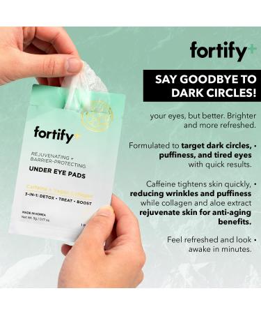 Fortify Skincare Quick Refresh Duo - 3-In-1: Detox Treat Boost - Firming & Barrier-Protecting Face Mask + Under Eye Patches with Cica & Zeolite - Dermatologist Tested Korean Skin Care - 2 Pack - Buy Online on GoSupps.com