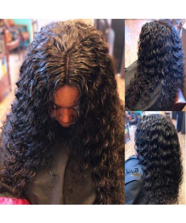 Buy 20 Curly Front Lace Wig - Remy Brazilian Human Hair 360 Pre-Plucked with Baby Hair - Natural Deep Curly Hair for Women - Buy Online on GoSupps.com