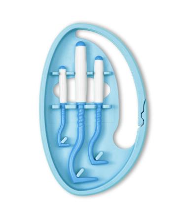 Tick Twister clipbox with 3 tick remover - enables the removal of ticks in dogs cats horses and people - original - manufactured in France (blue)