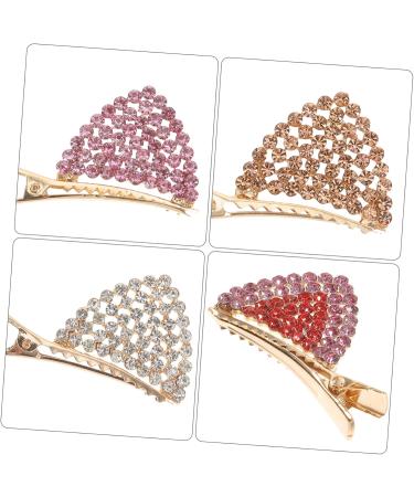 Angoily 4 Pairs Hairpin Kids Cat Cosplay Costume Baby Girl Hair Accessories Crystal Cat Ears Kids Hair Accessories Barrettes for Girls Rhinestone Cat Ears Hair Cat Clip Child Alloy Fashion - Buy Online on GoSupps.com