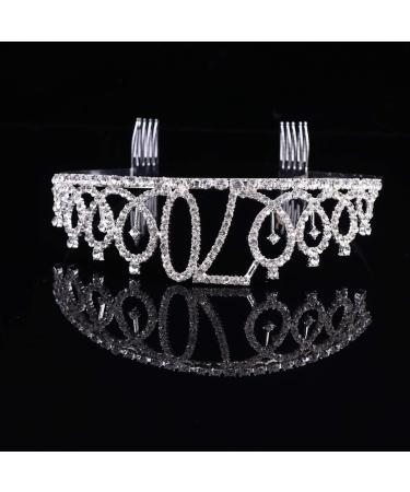 Minkissy 18th Birthday Crown with Comb Crystal Rhinestone Tiara 18th Birthday Crown Birthday Headpiece for Birthday Party (Silver) Size 5 - Buy Online on GoSupps.com