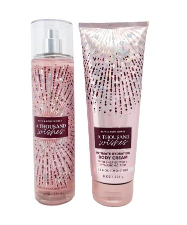 Bath & Body Works A Thousand Wishes Gift Set - Fine Fragrance Mist & Ultra Shea Body Cream | International Shipping Available - Buy Online on GoSupps.com