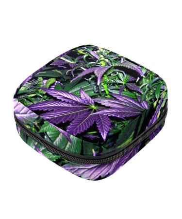 Purple weed-to-do -kits-storage bag menstrual pocket portable menstrual cup pocket with zipper for teenagers girls women women