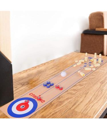 N/Q 3 in 1 Table Top Shuffleboard, Curling, and Bowling Game Set - Portable Family Fun for Home, School, and Travel - Ideal Gift for Kids 6 and Up - Compact Storage Solution - Buy Online on GoSupps.com