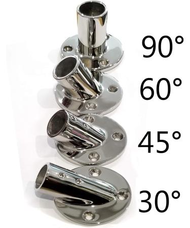 316SS Heavy Duty Marine Boat Hand Rail Fittings - 30 Round Base for 1 OD Tube - Buy Online on GoSupps.com
