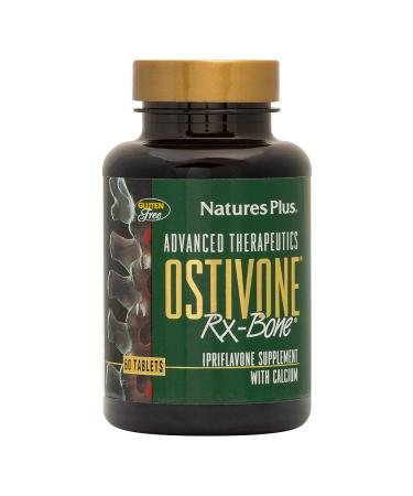 NaturesPlus Advanced Therapeutics Ostivone Rx Bone - 60 Vegetarian Tablets - Maximum Nutritional Support for Skeletal System & Bones - with Vitamin D Calcium - Gluten-Free - 30 Servings