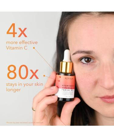 Buy Ayurvedic Vitamin C Oil - Skin Brightening Serum with Rosehip & Ashwagandha - Hydrating Non-Greasy Facial Oil - 30ml Luxury Skin Care - Buy Online on GoSupps.com