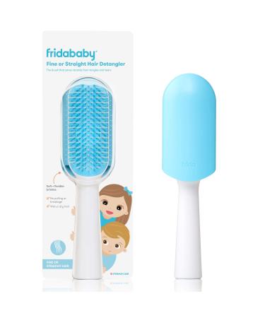 FridaBaby Fine or Straight Hair Detangling Kids Brush, Detangles Knots Without Tears or Breakage, Comb Teeth and Bristle Design For Fine or Straight Hair