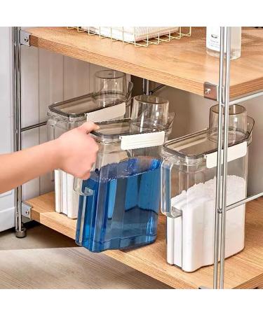 Liquid Laundry Detergent Holder Fabric Softener Dispenser with Measuring Cup Lid - Leak-Proof Laundry Powder Container Liquid Detergent Softener Dispenser for Laundry Room Organization Fovolat - Buy Online on GoSupps.com