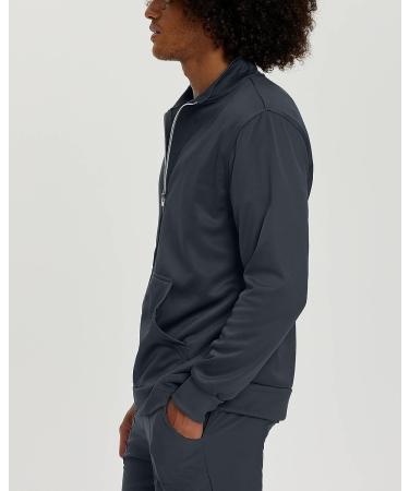 Urbane Performance Men's Scrub Jacket 9972 Graphite - Tailored Fit, Stretch, Zip-Front, 2 Pockets - Buy Online on GoSupps.com