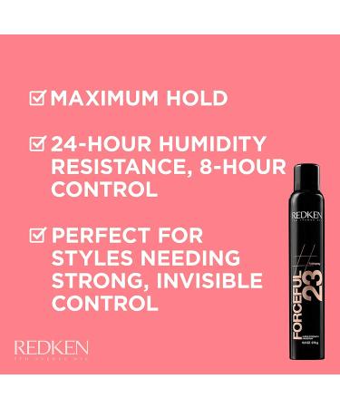 Redken Forceful 23 Super Strength Hairspray | Long-Lasting Anti-Frizz Protection & Shine | 9.8 oz | All Hair Types - Buy Online on GoSupps.com