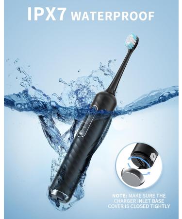 Buy Electric Toothbrush with Water Flosser - 3 in 1 Cordless Combo Portable for Travel & Home 10 Piece Set - Ideal for Multiple Users - Black - Buy Online on GoSupps.com