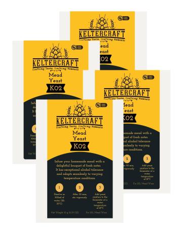 Keltercraft K02 With Yeast 4x 10g for 100L honey wine dry yeast wine yeast pure yeast