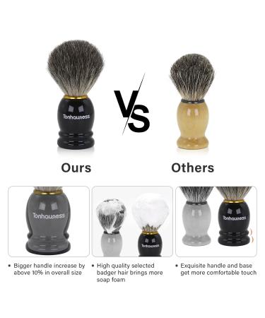 Premium 4-in-1 Shaving Brush Kit for Men | Badger Hair Brush Stainless Steel Bowl Stand & Soap | Perfect Gift Set - Buy Online on GoSupps.com