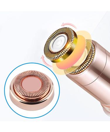 Gift2u Facial Hair Remover Replacement Heads - 6pcs Rose Gold Electronic Shaver Heads with 18K Gold-Plated Blades for Face, Leg, Armpit, Back - Buy Online on GoSupps.com