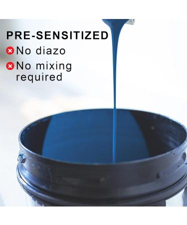 Ecotex AP Blue Screen Printing Emulsion 32oz - Pre-Sensitized Photo Emulsion for Silk Screens - Ideal for Textiles & Fabric - Screen Printing Plastisol Ink - 1 Quart (Pack of 1) - Buy Online on GoSupps.com