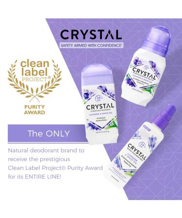 Crystal Mineral Deodorant Spray - Lavender & White Tea 4 FL OZ (Pack of 2) | 24-Hour Odor Protection, Non-Staining, Aluminum & Paraben Free - Buy Online on GoSupps.com
