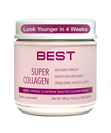 FORTIBONE Collagen - 3 Clinically-Supported Bioactive Collagen Peptides with FORTIBONE FORTIGEL VERISOL Unflavored Collagen for Women - Reduce Wrinkles Improve Bone Density - 30 Servings