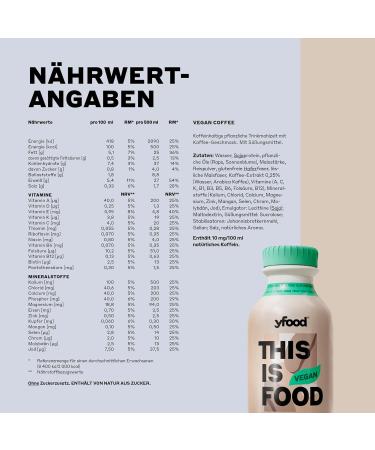 Yfood Vegan Meal Replacement Drink Trial Package | Sugar-Free Gluten-Free 25g Protein 26 Vitamins & Minerals (5 x 500ml) - Buy Online on GoSupps.com