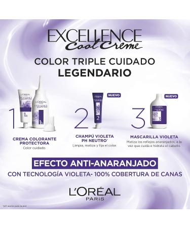 L'Or al Paris L'Oreal Paris Excellence Cool Creme Permanent Dye 8.11 Light Blonde Ash 260g - Buy Online on GoSupps.com