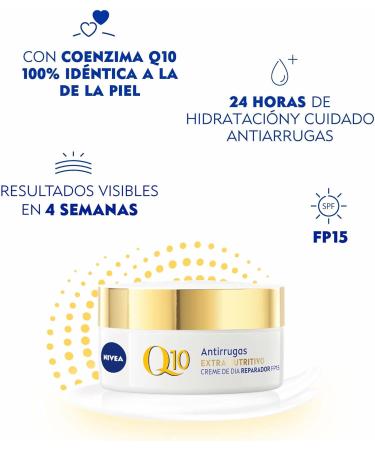 Nivea Q10+ POWER antiwrinkle+extra nourishing SPF15 50 ml - Buy Online on GoSupps.com